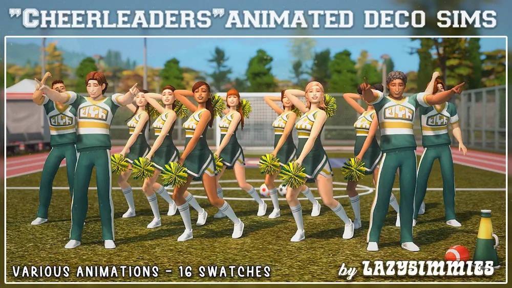 Cheerleaders Animated Deco Sims image