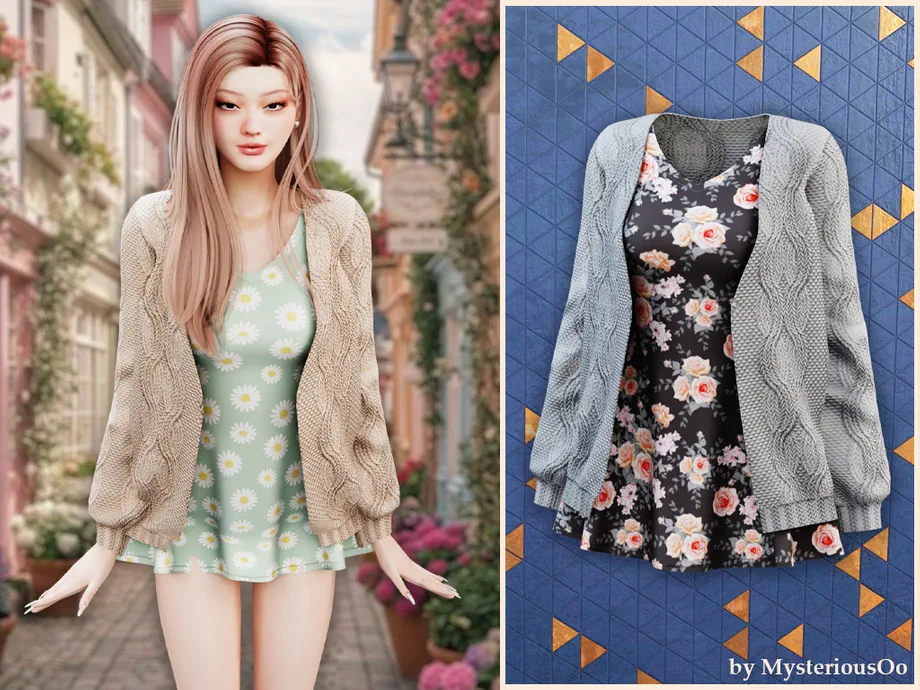 Cozy Floral Cardigan Outfit image