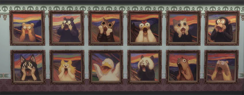 Funny Animal Scream Wall Art image