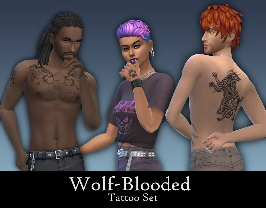Wolf-Blooded Tattoo Set image