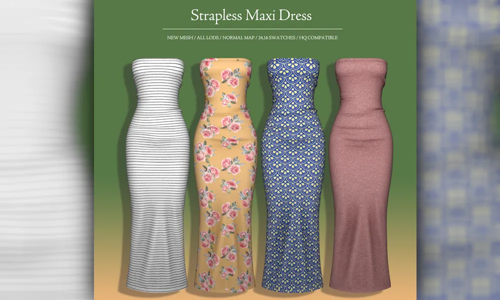 Strapless Maxi Dress image