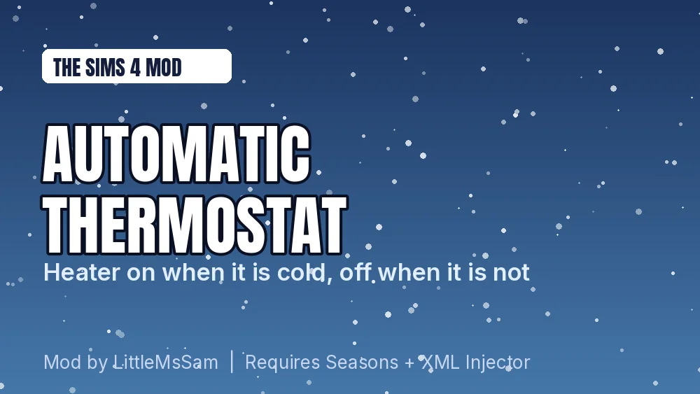 Automatic Thermostat Sims 4 Seasons mod by LittleMsSam info card