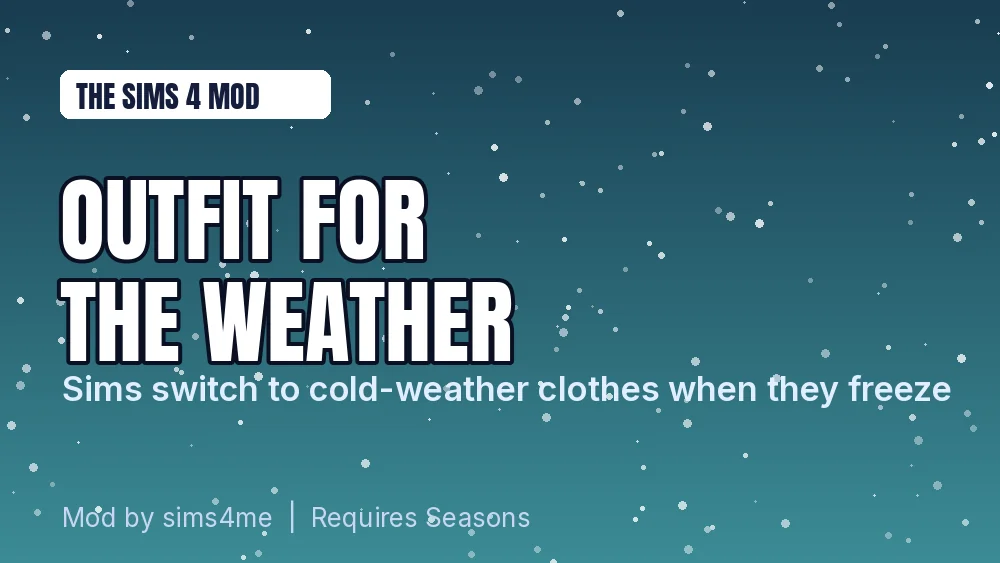 Sims Change Outfit When Hot Or Cold Sims 4 mod by sims4me info card