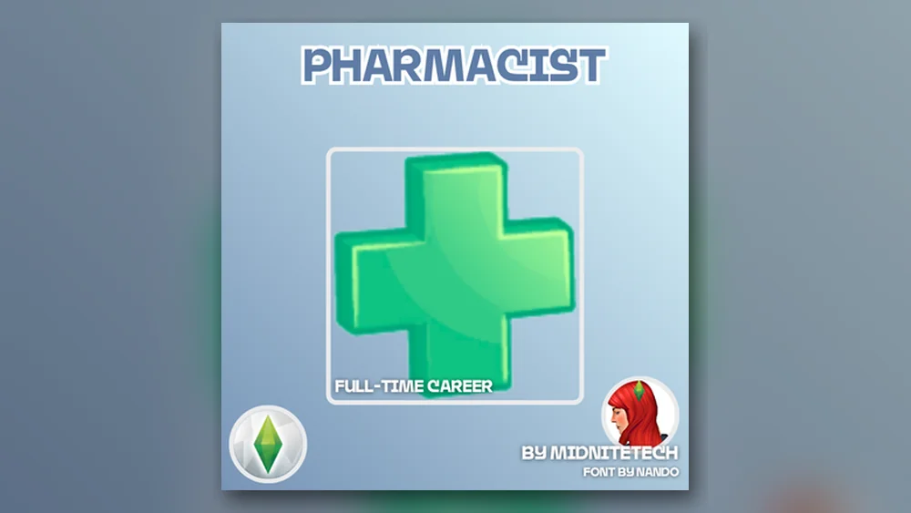Pharmacist Career Sims 4 mod by midnitetech