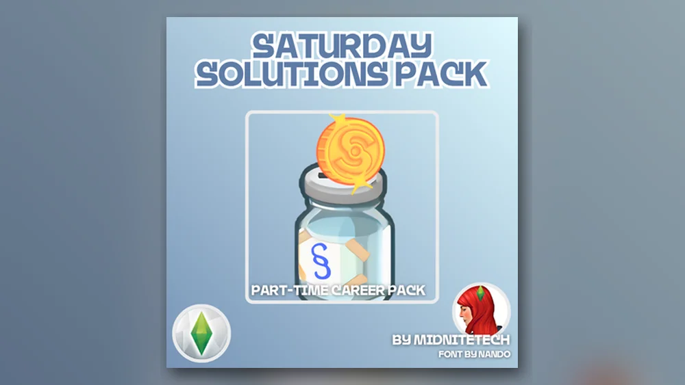 Saturday Solutions Career Pack Sims 4 part-time jobs mod