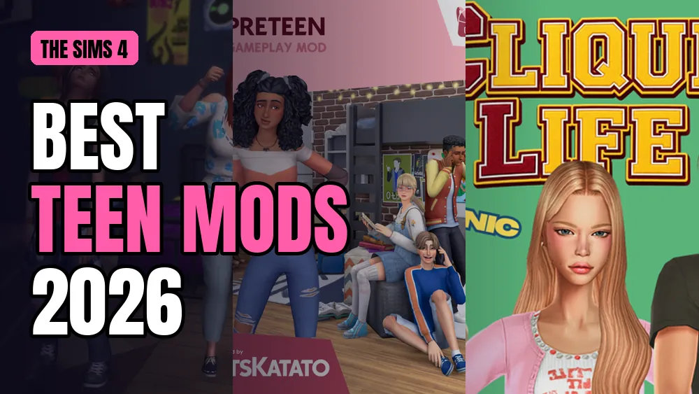 Best Sims 4 Teen Mods (2026): 8 Mods for Real Teen Life image