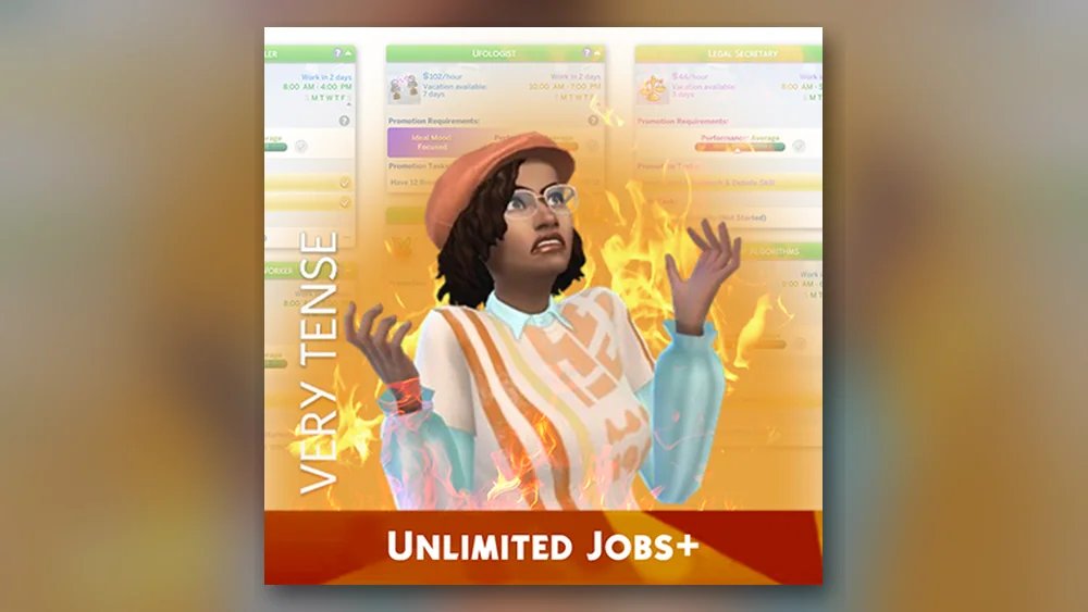 Unlimited Jobs+ Sims 4 mod by TURBODRIVER